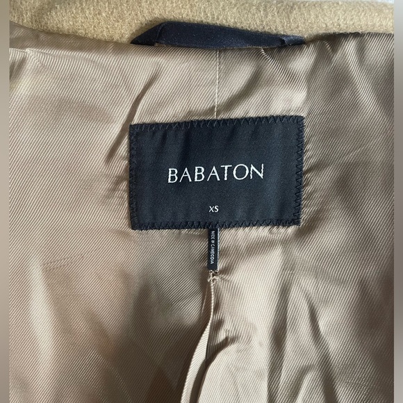 Babaton Aritzia Tan Pearce Pea Coat XS Wool Cashmere - Picture 10 of 16